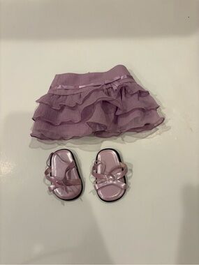 American Girl Birthday Girl Skirt and Shoes